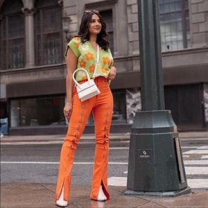 Zara FLARED PANTS WITH SLITS